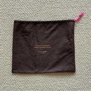 Kate Spade Medium Brown Dust Bag Purse Protection Case Slip 11.5” x 13.75” EUC